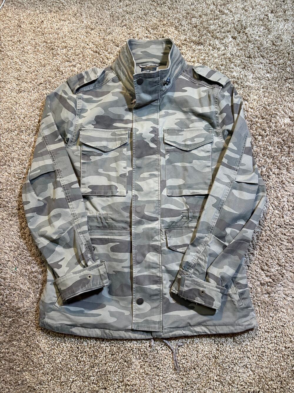 Lucky Brand Type L-54C Camouflage Utility Stretch Jacket Mens Size Medium